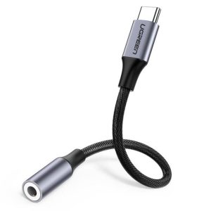 Ugreen 30632 cable de teléfono móvil Negro USB C 3,5mm