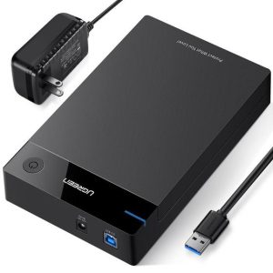 Ugreen 50423 caja para disco duro externo Cubierta de disco duro/SSD Negro 3.5"