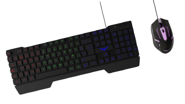 Naceb Technology NA-0951 teclado Ratón incluido Juego USB QWERTY Inglés Negro
