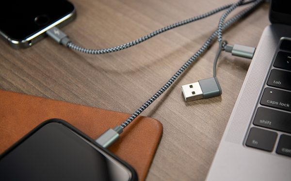Xtech XTC-560 cable USB 1.2 m USB A/USB C USB C/Micro USB A/Lightning Gris - Imagen 3