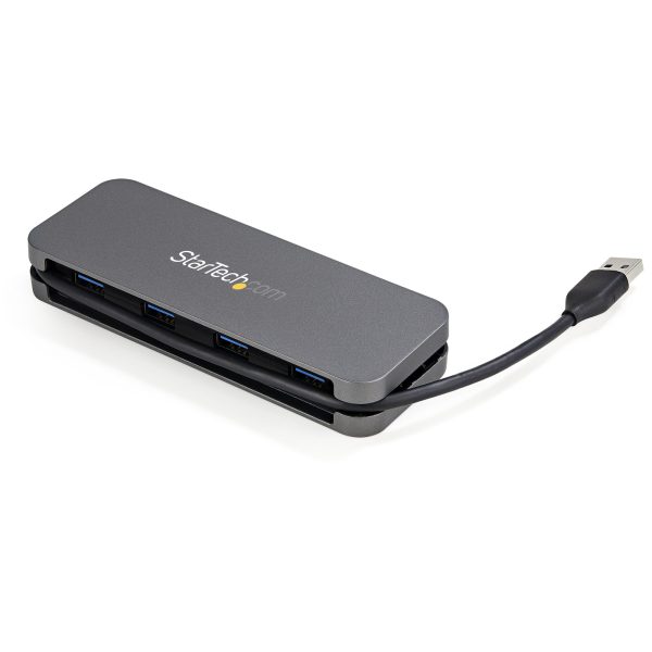 StarTech.com Hub USB 3.0 de 4 Puertos - USB-A a 4x USB-A - Hub Portátil USB 3.2 Gen 1 Tipo A SuperSpeed 5Gbps - Alimentado por Bus USB - Hub para Laptop/Computadora con Cable de 28cm y Gestor de Cable - Imagen 4