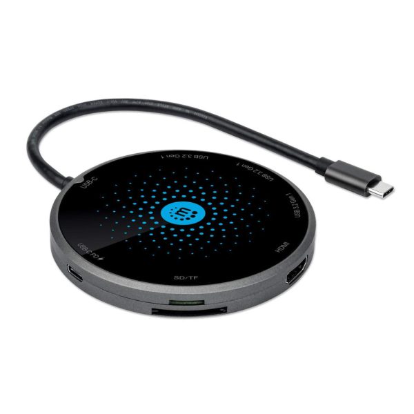 Manhattan Docking USB-C con base de carga inalámbrica - Imagen 2