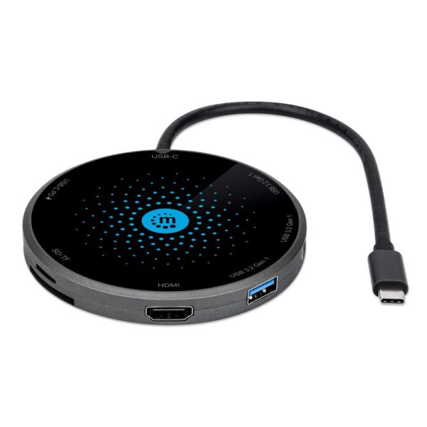 Manhattan Docking USB-C con base de carga inalámbrica - Imagen 3