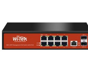 Wi-Tek WI-PMS310GF-ALIEN dispositivo de redes Gestionado L2 Gigabit Ethernet (10/100/1000) Energía sobre Ethernet (PoE) Negro, Naranja
