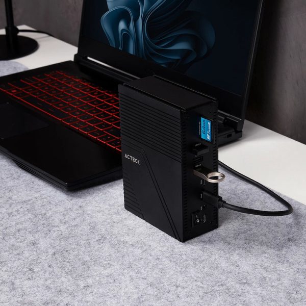Acteck Gate 14V DH696 USB Tipo C 10200 Mbit/s Negro - Imagen 2