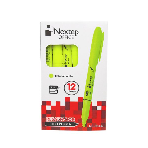 Nextep NE-084A marcador 12 pieza(s) Punta de cincel Amarillo - Imagen 3