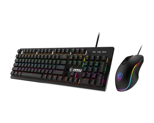 MSI FORGE GK300 COMBO BLUE US teclado Ratón incluido Juego USB QWERTY Inglés de EE.UU. Negro - Imagen 2