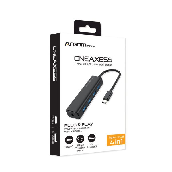 ArgomTech ONE AXESS Alámbrico USB 3.2 Gen 1 (3.1 Gen 1) Type-C Negro - Imagen 2