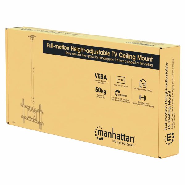 Manhattan Soporte de techo para TV con movimiento y ajuste de altura - Imagen 4