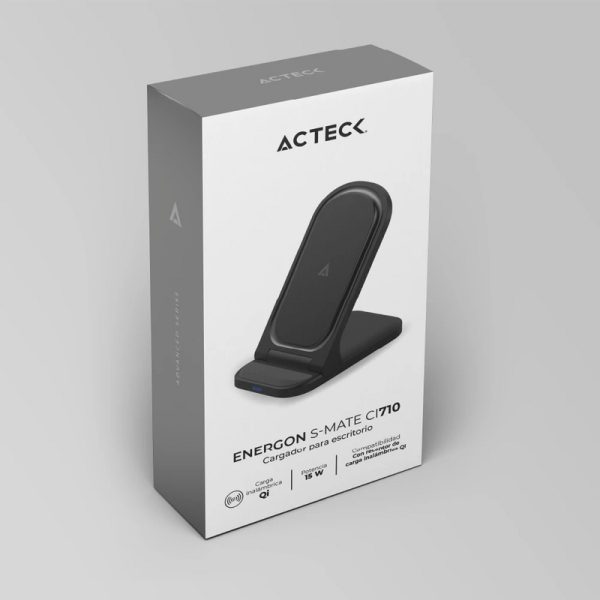 Acteck Energon S-Mate CI710 Smartphone Negro USB Cargador inalámbrico Interior - Imagen 3
