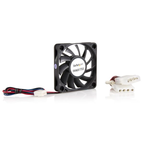 StarTech.com FAN6X1TX3 sistema de refrigeración de computadora Gabinete de la computadora Ventilador 6 cm Negro - Imagen 4