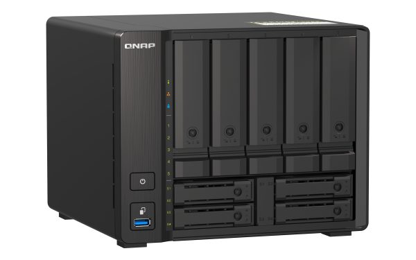 QNAP TS-h973AX NAS Tower Ryzen Embedded V1500B 8 GB DDR4 0 TB QuTS hero Negro - Imagen 2