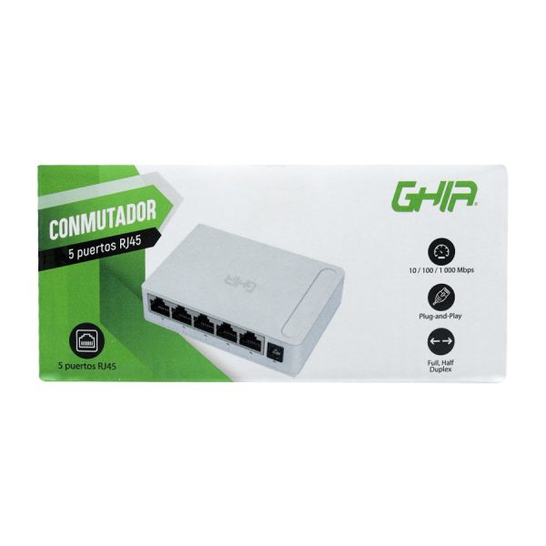 Ghia GNW-S3 dispositivo de redes No administrado Gigabit Ethernet (10/100/1000) - Imagen 4