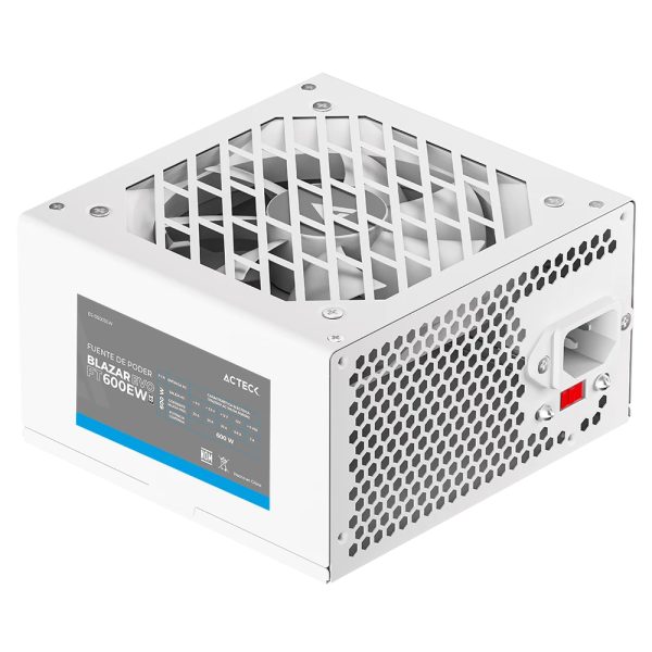 Acteck BLAZAR EVO FT 600E unidad de fuente de alimentación 600 W 20+4 pin ATX ATX Blanco - Imagen 3