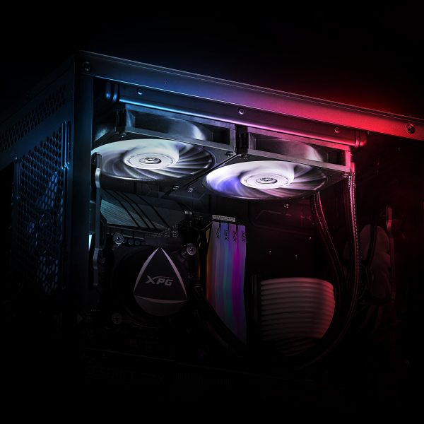 XPG Vento Pro Gabinete de la computadora Ventilador 12 cm Negro, Blanco - Imagen 2