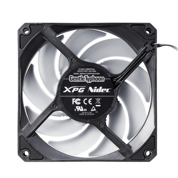 XPG Vento Pro Gabinete de la computadora Ventilador 12 cm Negro, Blanco - Imagen 3
