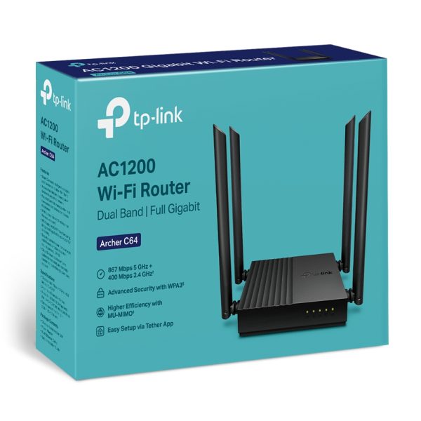 TP-Link Archer C64 router inalámbrico Gigabit Ethernet Doble banda (2,4 GHz / 5 GHz) Negro - Imagen 4