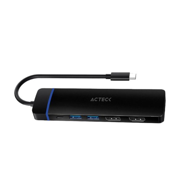 Acteck Gate 8V DH676 USB 3.2 Gen 1 (3.1 Gen 1) Type-C 10200 Mbit/s Negro - Imagen 3