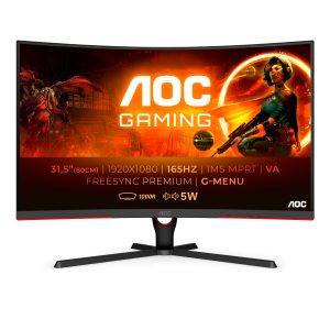 AOC C32G3E monitor de computadora 80 cm (31.5") 1920 x 1080 Pixeles Full HD Negro, Rojo