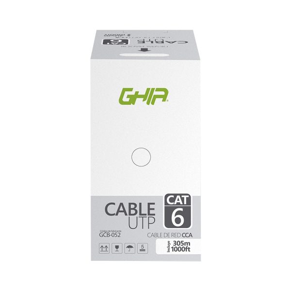 Ghia GCB-052 cable de red Blanco 305 m Cat6 U/UTP (UTP) - Imagen 2