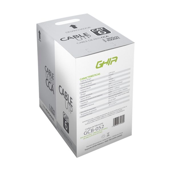 Ghia GCB-052 cable de red Blanco 305 m Cat6 U/UTP (UTP) - Imagen 4