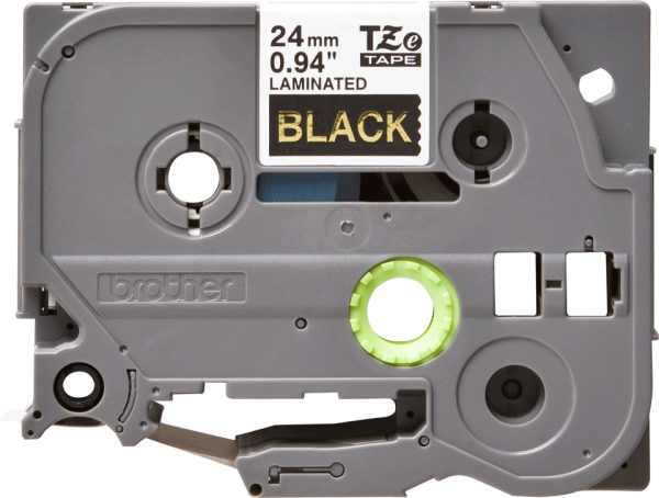 Brother TZE-354 cinta para impresora de etiquetas Oro sobre negro - Imagen 2