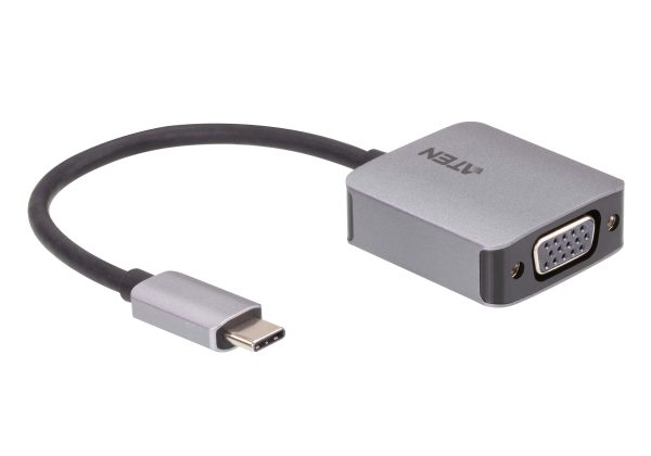 ATEN UC3002A adaptador de cable de vídeo USB Tipo C VGA (D-Sub) Negro, Plata - Imagen 2