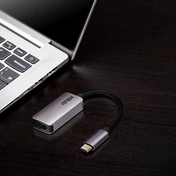 ATEN UC3008A1 adaptador de cable de vídeo 0.154 m USB Tipo C HDMI Tipo A (Estándar) Aluminio, Negro - Imagen 2