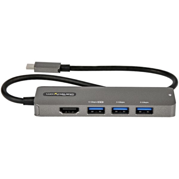 StarTech.com Adaptador Multipuertos USB-C - Docking Station USB Tipo C a HDMI 2.0b 4K de 60Hz (HDR10) - PD de 100W de Paso - Hub USB 3.0 de 4 Puertos - Replicador USBC - con Cable de 30cm - Imagen 2