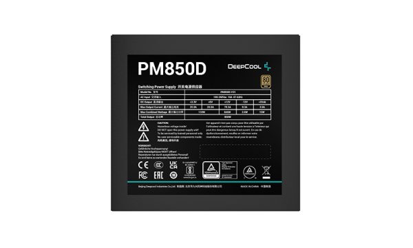 DeepCool PM850D unidad de fuente de alimentación 850 W 20+4 pin ATX ATX Negro - Imagen 3