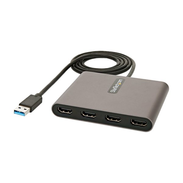 StarTech.com Adaptador USB 3.0 a 4 Puertos HDMI - Tarjeta de Video Externa - Dongle Llave USB-A a 4x HDMI - 1080p a 60Hz - Conversor Multimonitor USB a HDMI - Solo para Windows - Imagen 4