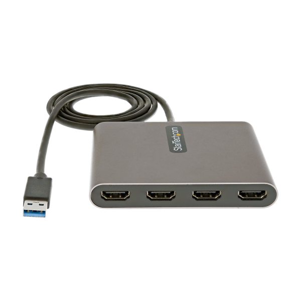 StarTech.com Adaptador USB 3.0 a 4 Puertos HDMI - Tarjeta de Video Externa - Dongle Llave USB-A a 4x HDMI - 1080p a 60Hz - Conversor Multimonitor USB a HDMI - Solo para Windows - Imagen 3
