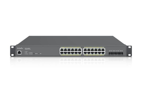 EnGenius ECS1528FP dispositivo de redes Gestionado L2 Gigabit Ethernet (10/100/1000) Energía sobre Ethernet (PoE) 1U Negro - Imagen 2