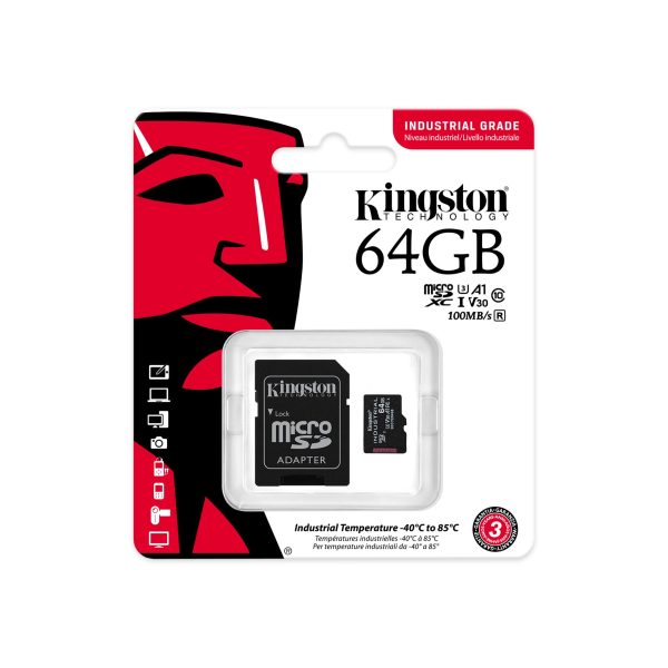 Kingston Technology Industrial 64 GB MicroSDXC UHS-I Clase 10 - Imagen 3