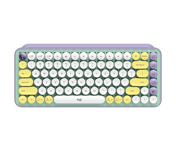 Logitech Pop Keys teclado Universal RF inalámbrico + bluetooth Color menta, Violeta, Blanco, Amarillo
