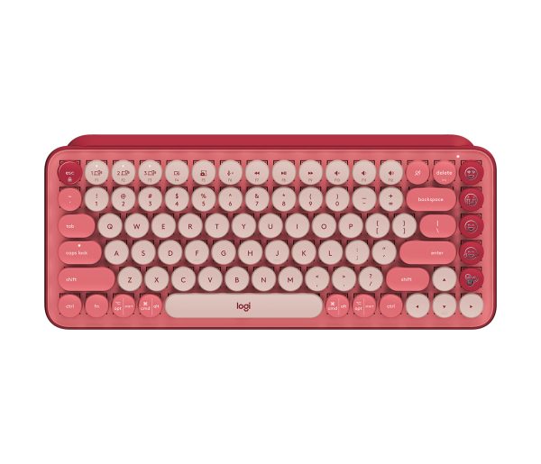 Logitech Pop Keys teclado Universal RF inalámbrico + bluetooth Borgoña, Rosa, Rosa