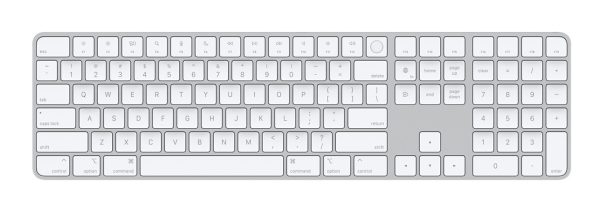 Apple MK2C3LL/A teclado Universal USB + Bluetooth QWERTY Inglés de EE.UU. Plata, Blanco
