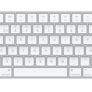 Apple Magic teclado Universal USB + Bluetooth Español Aluminio, Blanco
