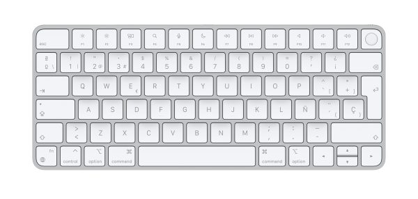 Apple Magic teclado Universal USB + Bluetooth Español Aluminio, Blanco