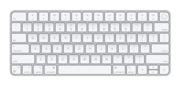 Apple MK293LL/A teclado Universal USB + Bluetooth QWERTY Inglés de EE.UU. Plata, Blanco