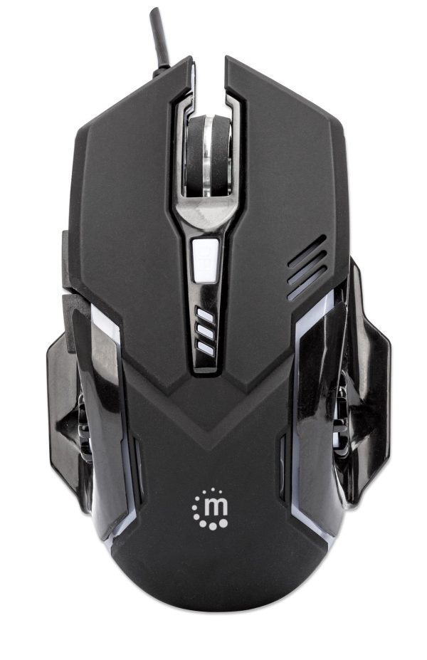 Manhattan Ratón óptico LED para juegos con cable - Imagen 4