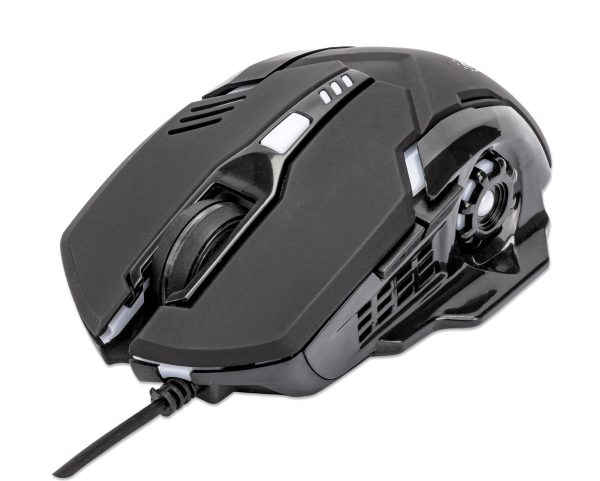 Manhattan Ratón óptico LED para juegos con cable