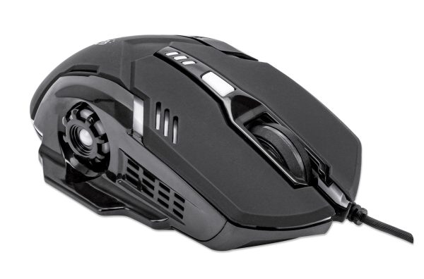 Manhattan Ratón óptico LED para juegos con cable - Imagen 2