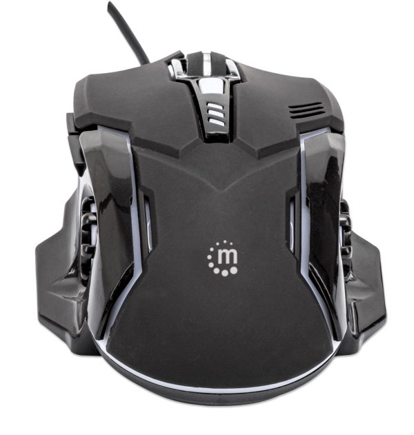 Manhattan Ratón óptico LED para juegos con cable - Imagen 3