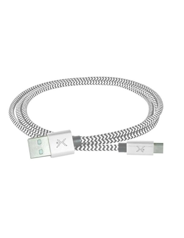 Perfect Choice PC-101673 cable USB USB 2.0 1 m USB C USB A Blanco, Gris - Imagen 4