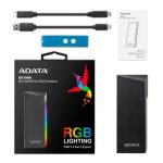 ADATA AEC700GU32G2-CGY caja para disco duro externo Carcasa para SSD Negro M.2