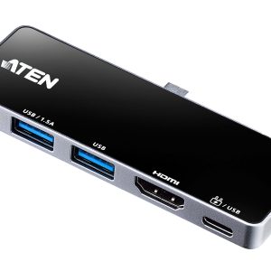 ATEN UH3238 base para laptop o replicador de puertos Acoplamiento USB 3.2 Gen 1 (3.1 Gen 1) Type-C Negro, Plata