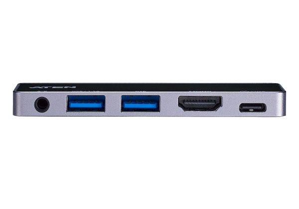 ATEN UH3238 base para laptop o replicador de puertos Acoplamiento USB 3.2 Gen 1 (3.1 Gen 1) Type-C Negro, Plata - Imagen 2