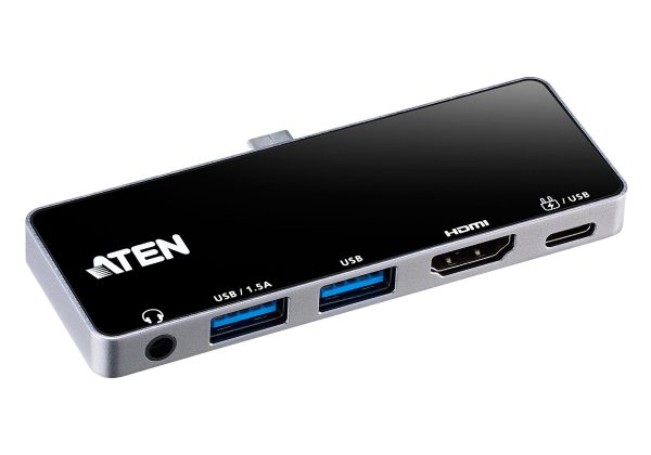 ATEN UH3238 base para laptop o replicador de puertos Acoplamiento USB 3.2 Gen 1 (3.1 Gen 1) Type-C Negro, Plata - Imagen 4