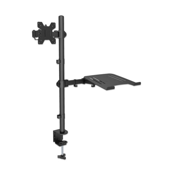 Manhattan Soporte para escritorio combinado con brazo para monitor y soporte para laptop - Imagen 2